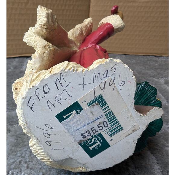 Midwest Cannon Falls VTG Santa Figurine With Tree Cardinals Old World Saint 7" - Picture 5 of 8